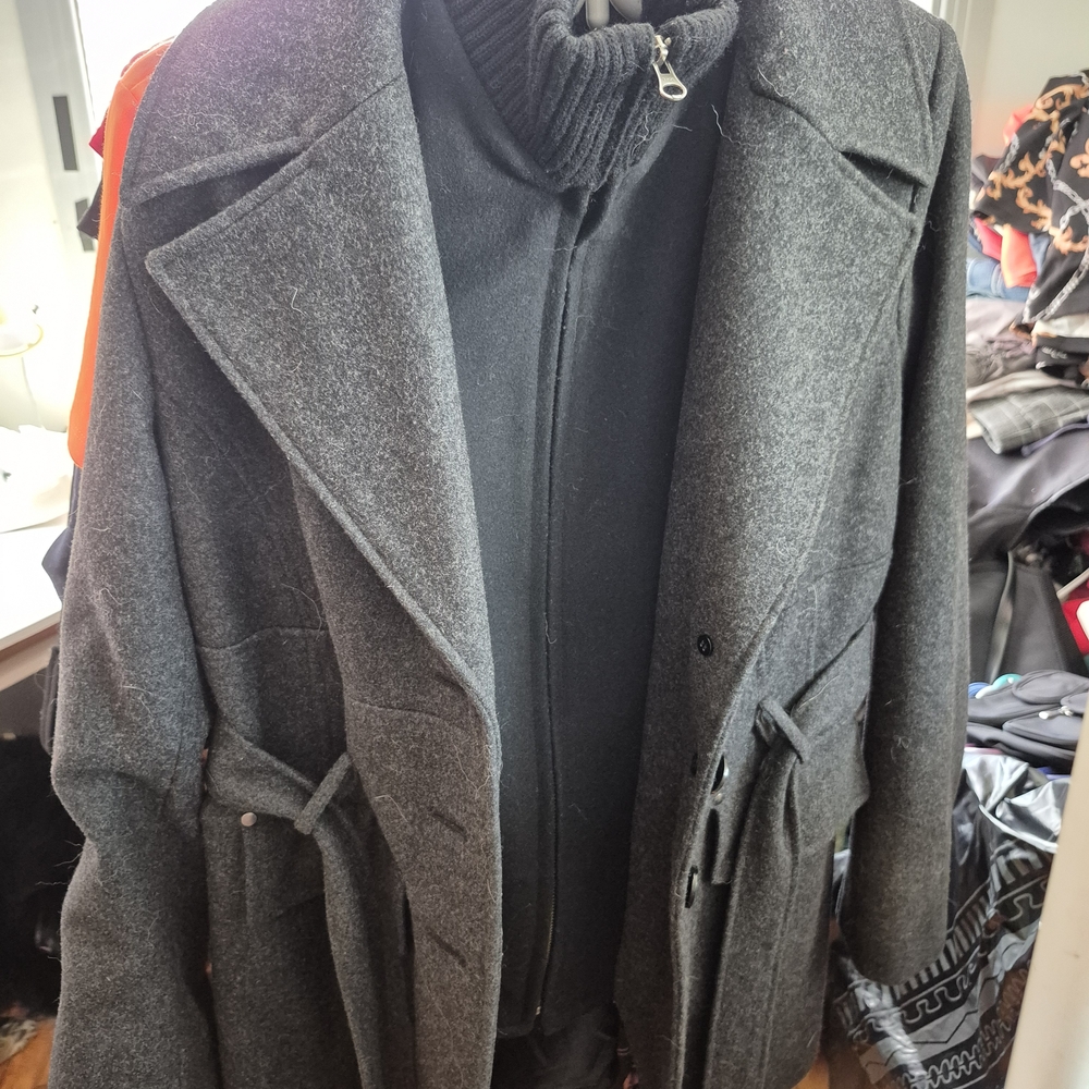 Marvin Richards Charcoal Wool Coat